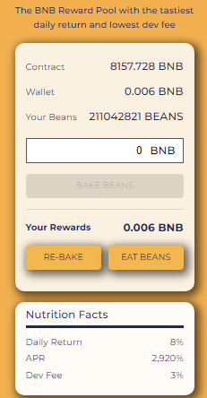 bakedbeans.io interface